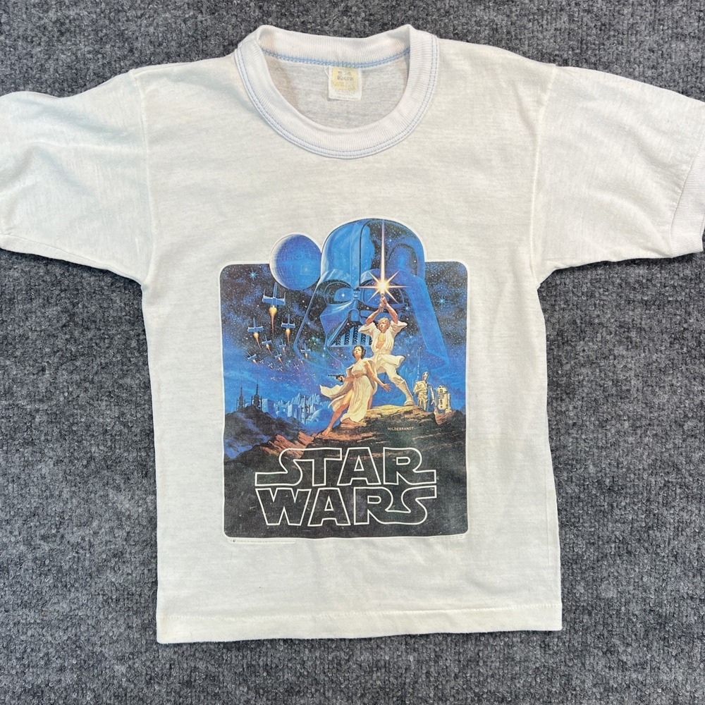 VTG 1977 Star Wars Hildebrandt Tee Velva Sheen Youth M Single Stitch